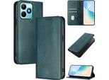 Custodia Per Realme Note 50/Realme C51/Realme C53/Realme C51S, Custodia In Pelle Vintage Con Protezione Rfid, Slot Per Carte, Supporto Verde