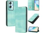 Custodia Per Oneplus Nord N30 Se, Custodia In Pelle Vintage Con Protezione Rfid, Slot Per Schede, Supporto Turchese