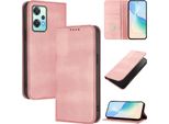 Custodia Per Oneplus Nord Ce 2 Lite, Custodia In Pelle Vintage Con Protezione Rfid, Slot Per Schede, Supporto Rosa