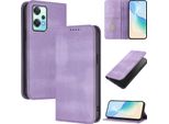 Custodia Per Oneplus Nord Ce 2 Lite, Custodia In Pelle Vintage Con Protezione Rfid, Slot Per Schede, Supporto Viola