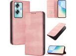 Custodia Per Oneplus Nord N30 Se, Custodia In Pelle Vintage Con Protezione Rfid, Slot Per Schede, Supporto Rosa