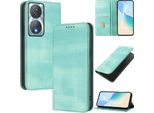 Custodia Per Honor 90 Smart/Honor X7B/Honor X7B 5G, Custodia In Pelle Vintage Con Protezione Rfid, Slot Per Carte, Supporto Turchese