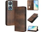 Custodia Per Honor 90 Smart/Honor X7B/Honor X7B 5G, Custodia In Pelle Vintage Con Protezione Rfid, Slot Per Carte, Supporto Marrone