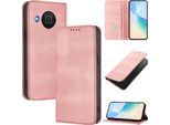 Custodia Per Nokia X20/Nokia X10, Custodia In Pelle Vintage Con Protezione Rfid, Slot Per Schede, Supporto Rosa