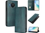 Custodia Per Nokia X20/Nokia X10, Custodia In Pelle Vintage Con Protezione Rfid, Slot Per Schede, Supporto Verde