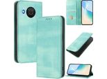 Custodia Per Nokia X20/Nokia X10, Custodia In Pelle Vintage Con Protezione Rfid, Slot Per Schede, Supporto Turchese