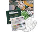 Set Di Pittura A Guazzo - 24 Colori, Pennelli, Blocco A4 E Tavolozza Di Miscelazione - Set Loveart Per Principianti E Creativi