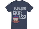 South Park - Maglietta "Stan Kicks Ass"" Per Uomo/Donna Unisex TV15391 (M) (Blu Navy)"
