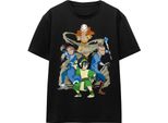 Avatar: The Last Airbender - Maglietta "Team Avatar Elements"" Per Uomo/Donna Unisex TV15475 (Xl) (Nero)"