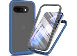 Custodia Per Google Pixel 9A, Paraurti Con Protezione Dello Schermo Incorporata Custodia Protettiva A 360° Blu Reale