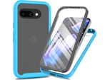 Custodia Per Google Pixel 9A, Paraurti Con Protezione Dello Schermo Integrata A 360° Custodia Protettiva Per Tutto Il Corpo Blu