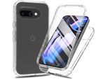 Custodia Per Google Pixel 9A, Paraurti Con Protezione Dello Schermo Incorporata Custodia Protettiva A 360° Trasparente