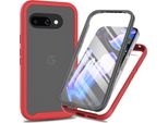Custodia Per Google Pixel 9A, Paraurti Con Protezione Dello Schermo Incorporata Custodia Protettiva A 360° Red