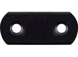Alberts 824808 Connettore Piatto - Estremità Arrotondate - Nero - Rivestito In Plastica - 19 X 37 X 1,5 Mm, Set Da 100