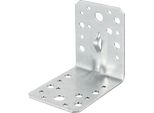 Alberts 861681 Connettore Angolare, Con Perlina E Zampa Di Fissaggio Per Martellare, Zincato Sendzimir, 90 X 90 X 65 Mm, Set Da 25