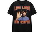 Star Trek - Maglietta "Original Live Long And Prosper"" Per Uomo/Donna Unisex TV16033 (L) (Nero)"