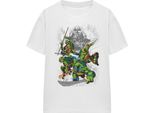 Teenage Mutant Ninja Turtles - Maglietta "Shredder And Turtles"" Per Uomo/Donna Unisex TV16874 (Xl) (Bianco)"