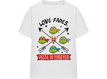 Teenage Mutant Ninja Turtles - Maglietta "Pizza Is Forever"" Per Bambini/Donne Unisex TV16864 (M) (Weiß)"
