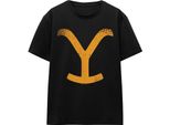 Yellowstone - Maglietta "Large Brand"" Per Uomo/Donna Unisex TV16985 (L) (Nero)"