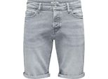 Only & Sons Pantaloncini Corti In Denim Con Orlo Risvoltato E Tasche Taglia: L