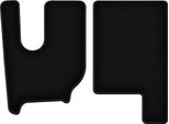 Wielganizator Tappetini Anteriori In Velluto Per Renault T. (2013-, Camion) Neri, Set 2 Pz, Con Fissaggi