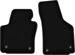 Wielganizator Tappetini Anteriori In Velluto Per Seat Leon Ii (2005-2012, Hatchback) Neri, Set 2 Pz, Con Fissaggi