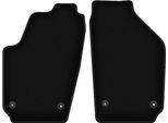 Wielganizator Tappetini Anteriori In Velluto Per Volkswagen Polo Iv 9N (2001-2009, Hatchback) Neri, Set 2 Pz, Con Fissaggi