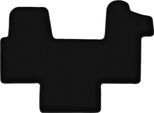 Wielganizator Tappetini Anteriori In Velluto Per Renault Master Ii (2010-, Furgone) Neri, Set 2 Pz, Con Fissaggi