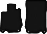 Wielganizator Tappetini Anteriori In Velluto Per Mercedes Sl R230 (2001-2011, Roadster) Neri, Set 2 Pz, Con Fissaggi