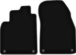 Wielganizator Tappetini Anteriori In Velluto Per Saab 9-3 Ii (2002-2014, Cabriolet) Neri, Set 2 Pz, Con Fissaggi