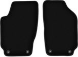 Wielganizator Tappetini Anteriori In Velluto Per Skoda Fabia I (1999-2007, Hatchback, Berlina, Station Wagon) Neri, Set 2 Pz, Con Fissaggi