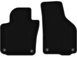 Wielganizator Tappetini Anteriori In Velluto Per Volkswagen Golf Vi (2011-2016, Cabriolet) Neri, Set 2 Pz, Con Fissaggi