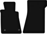 Wielganizator Tappetini Anteriori In Velluto Per Mercedes Sl R107 Z Katalizatorem (1985-1989, Coupé, Cabriolet) Neri, Set 2 Pz, Con Fissaggi