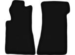 Wielganizator Tappetini Anteriori In Velluto Per Mercedes Sl R107 (1971-1989, Frontali Lunghi) Neri, Set 2 Pz, Con Fissaggi