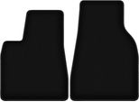 Wielganizator Tappetini Anteriori In Velluto Per Tesla Model X (2016-, Suv) Neri, Set 2 Pz, Con Fissaggi