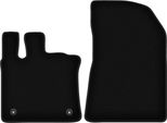 Wielganizator Tappetini Anteriori In Velluto Per Renault Captur Ii (2020-, Crossover) Neri, Set 2 Pz, Con Fissaggi