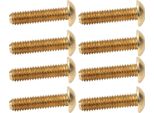 50Pcs Viti A Bussola Esagonale Metà Testa Rotonda Rame Puro Accessori Hardware Fastenersm4 X 16Mm