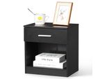 Fch Comodino, Con Cassetti Tavolino Comodino, 39 X 28 X 41 Cm，Ws Nero, 1PC