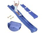 Scivolo Da Giardino Per Bambini, Lunghezza 3 M, Pieghevole, Robusto, Per Piattaforma Da 150 Cm, Blu Modulare