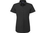 Premier - Camicia Formale "Supreme"" Da Donna A Maniche Corte RW10691 (Xxs) (Nero)"