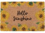Something Different - Tappeto Per Porta "Hello Sunshine"", Girasole SD9817 (Taglia Unica) (Giallo/Marrone)"
