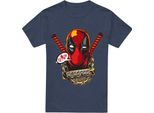 Deadpool - Maglietta Da Uomo/Donna Unisex TV17380 (L) (Blu Navy Screziato)