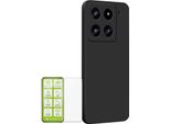Per Xiaomi 15 Custodia Protettiva In Silicone Tpu Per Cellulare Nero + Pellicola In Vetro Temperato H9