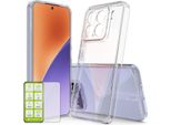 Per Xiaomi 15 Custodia Protettiva In Silicone Tpu Trasparente + Pellicola In Vetro Temperato H9