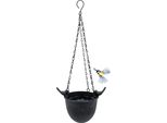 3.07 Mangiatoia Per Uccelli Da Appendere - Circa Ø 15 Cm X 13 Cm - Mangiatoia Per Uccelli In Metallo Grigio