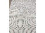 Tappeto Moderno Con Motivo A Fiocco In Beige Con Strisce Colorate Dimensioni - 80 X 300 Cm