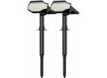 Set Di 2 Faretti Solari Da Giardino Luminea