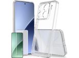 Per Xiaomi 15 Pro Custodia In Silicone Tpu Trasparente + Pellicola Protettiva In Vetro Curvo H9 Custodia Protettiva Per Cellulare