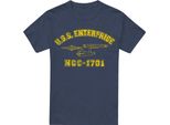 Star Trek - Maglietta "Enterprise Athletic"" Per Uomo/Donna Unisex TV18141 (M) (Blu Navy)"