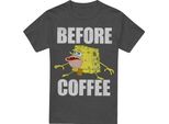 Spongebob Squarepants - Maglietta "Before Coffee Meme"" Per Uomo/Donna Unisex TV18385 (L) (Charcoal)"
